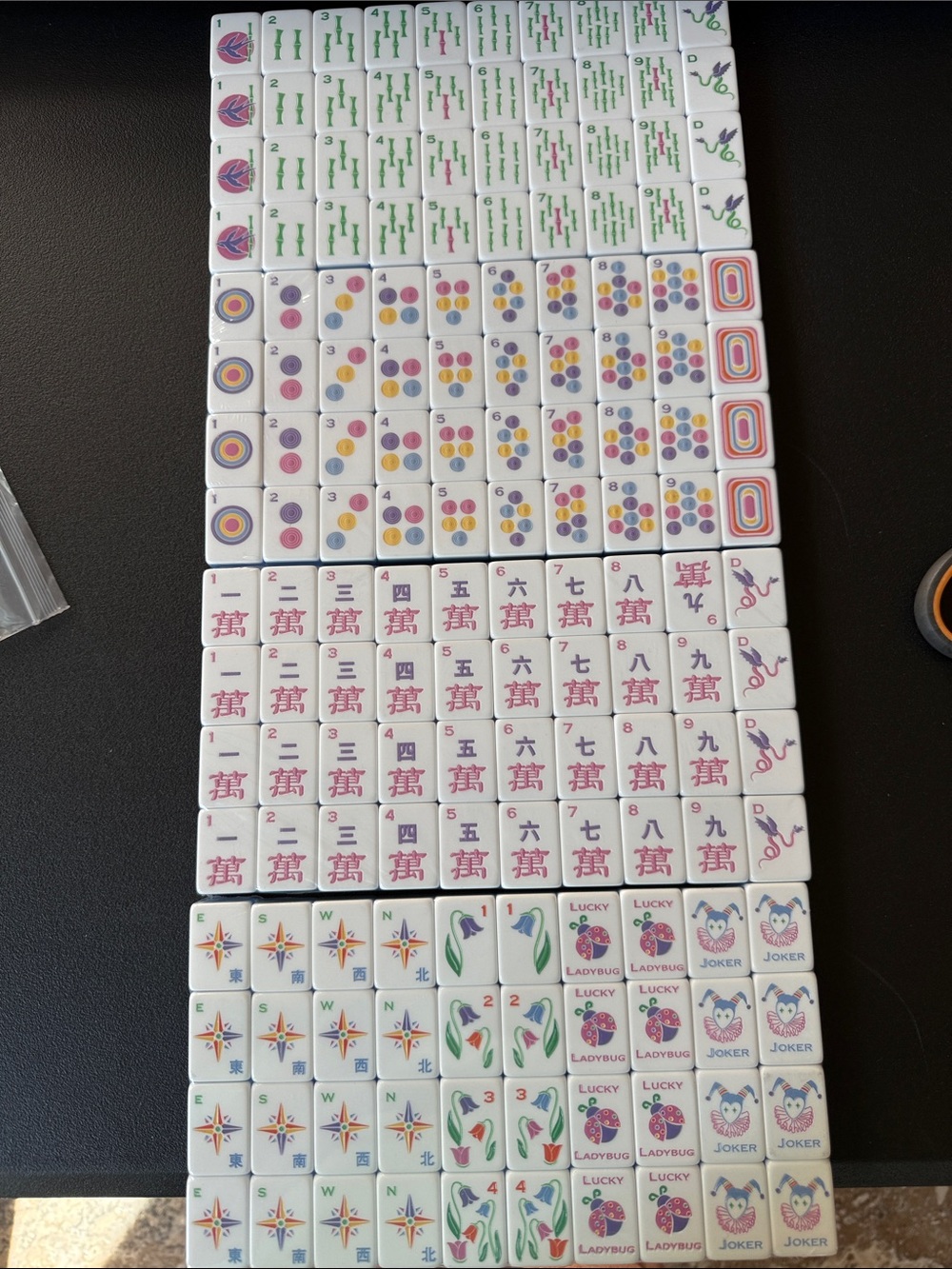 Unbranded NEW Unopened Lucky Ladybug Pattern Mahjong Tiles .